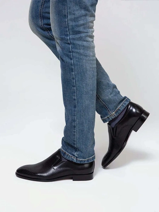 Мужские туфли basic BRUNO RENZONI  черные, артикул 5281B-990A