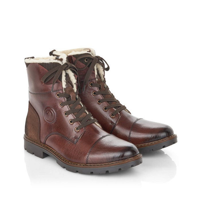 Мужские ботинки basic RIEKER коричневые, артикул 32133-25