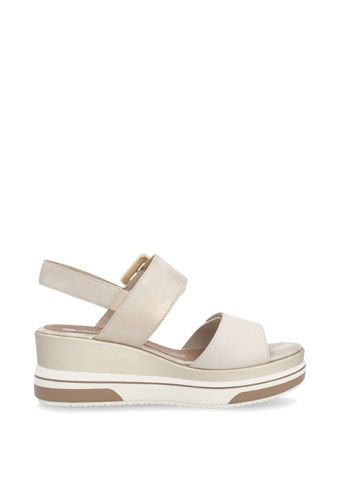 Женские босоножки  REMONTE бежевые, артикул D1P50-91