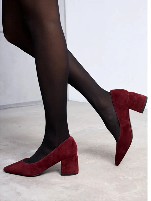 Женские туфли-лодочки FEDERICA RODARI бордовые, артикул 17E-Z18307-25W