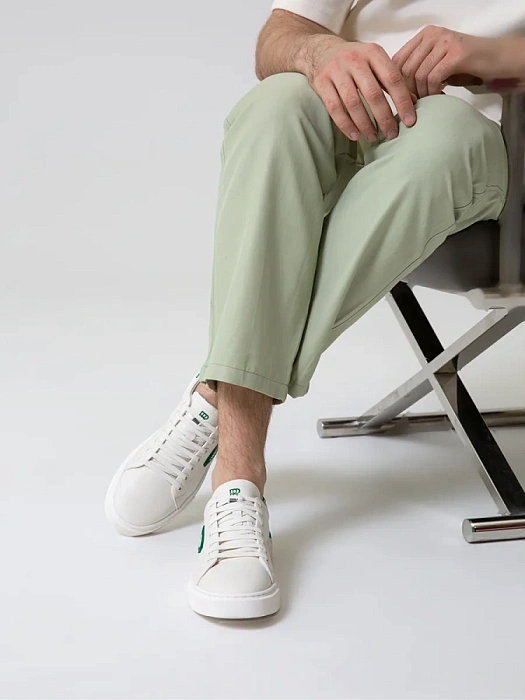 Мужские кеды BRUNO RENZONI  белые, артикул WZMC50060-01