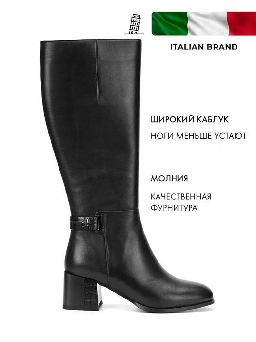 Женские сапоги basic FEDERICA RODARI черные, артикул 15E-A3715D-5