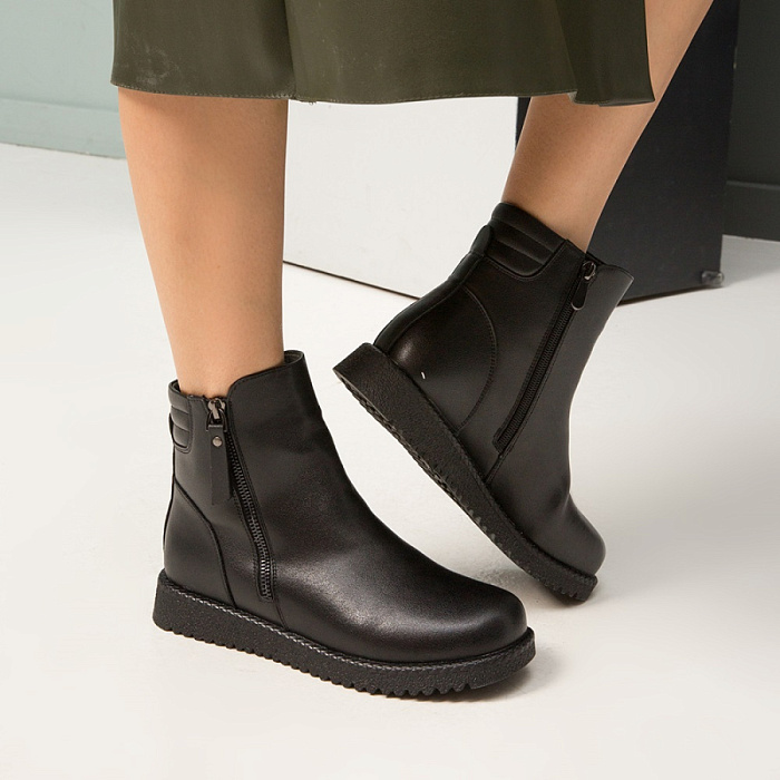 Женские ботинки basic Donna Daniella  черные, артикул RJ001-120