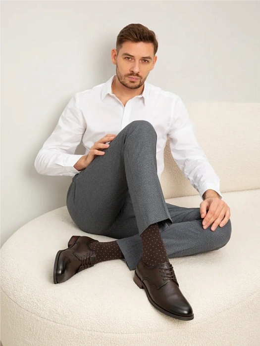 Мужские туфли BRUNO RENZONI  коричневые, артикул DF2265-101B