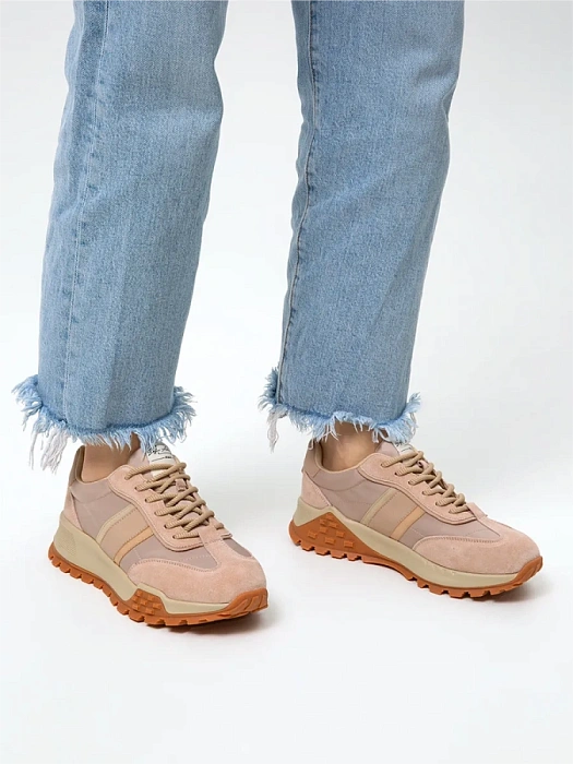 Женские кроссовки SOFIA-ALEXANDRA бежевые, артикул SA16532-WT-1