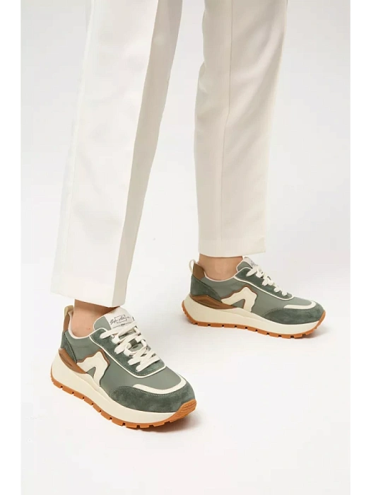 Женские кроссовки SOFIA-ALEXANDRA зеленые, артикул SA16528-WT-1