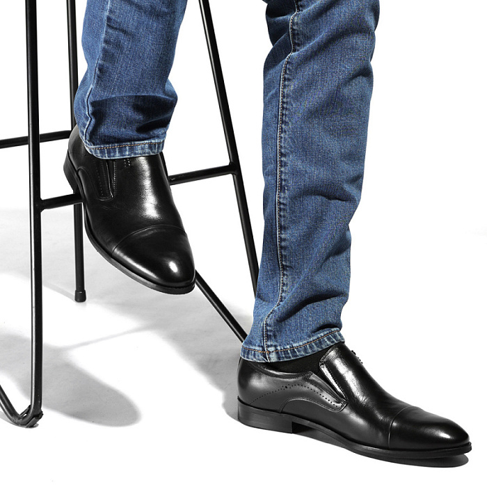 Мужские туфли basic BRUNO RENZONI  черные, артикул 5381A-911A