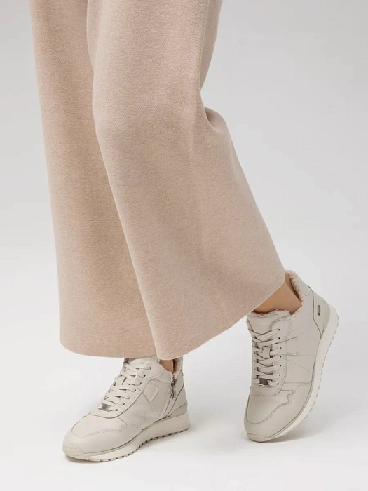 Женские ботинки basic eObuv белые, артикул 9-76220-41-412