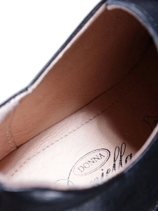 Женские дерби Donna Daniella  черные, артикул 3067-30385-495-1-1