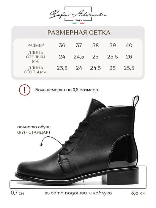 Женские ботинки SOFIA-ALEXANDRA черные, артикул 17E-17123-H03