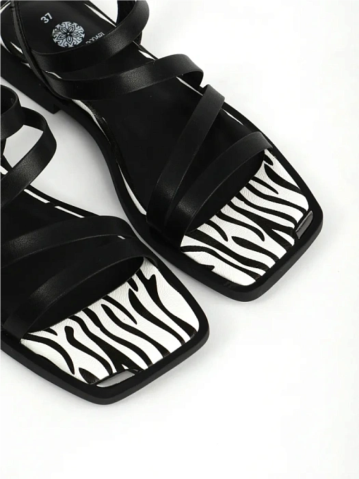 Женские сандалии FEDERICA RODARI черные, артикул 43E-H5298-N65005-2