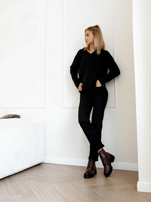 Женские ботинки FEDERICA RODARI шоколадные, артикул 15EOB-A3709D-6-1