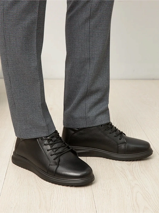 Мужские кеды BRUNO RENZONI  черные, артикул DSHD-DM005