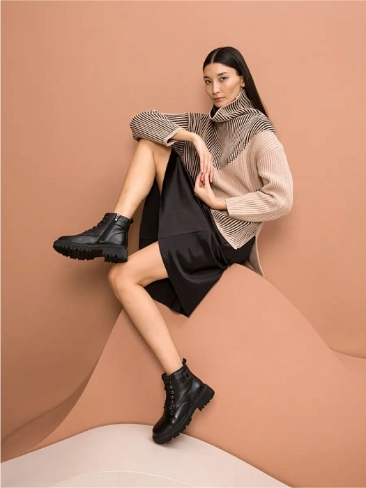 Женские ботинки basic Donna Daniella  черные, артикул 32W10-4-101Z