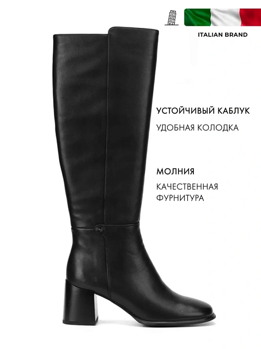 Женские сапоги basic FEDERICA RODARI черные, артикул 4E-1149-906