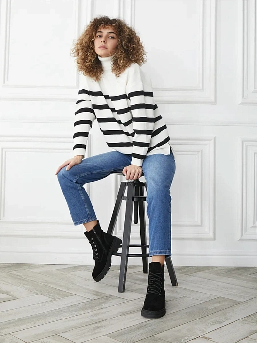 Женские ботинки basic FEDERICA RODARI черные, артикул 7E-3H478-907