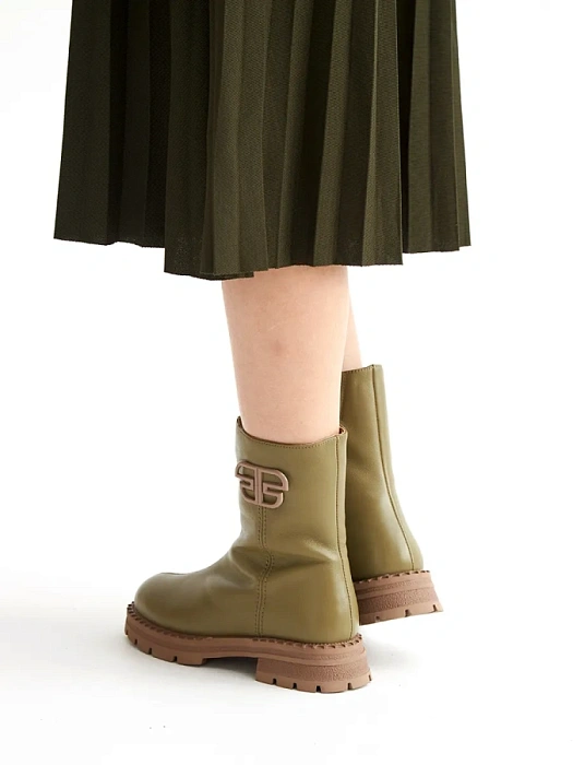 Женские полусапоги Donna Daniella  зеленые, артикул 32W10-59-106Z