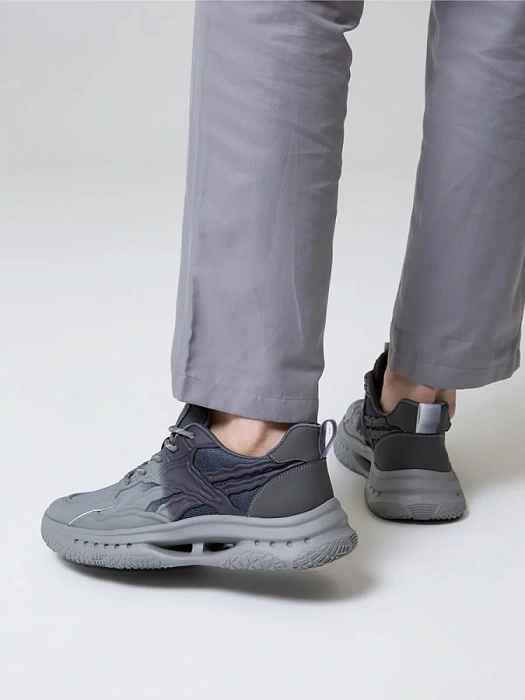 Мужские кроссовки BRUNO RENZONI  серые, артикул HG3656-17