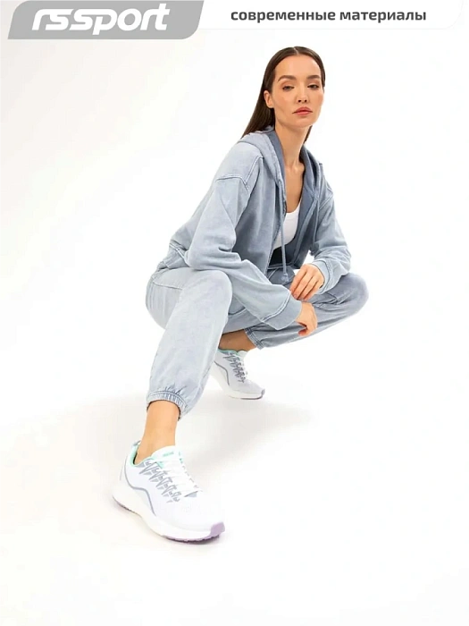 Женские кроссовки RS SPORT белые, артикул LH233A54W_PURPLE