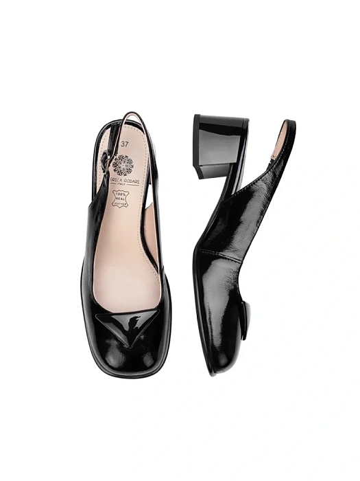 Женские слингбэки FEDERICA RODARI черные, артикул 7E-2255-875-3