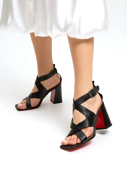 Женские босоножки  SOFIA-ALEXANDRA черные, артикул SA16656-WL-1