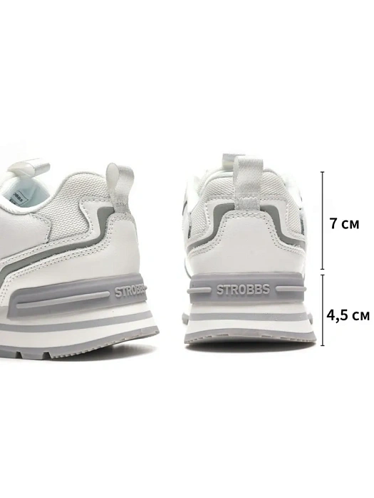 Женские кроссовки STROBBS белые, артикул F7509-6