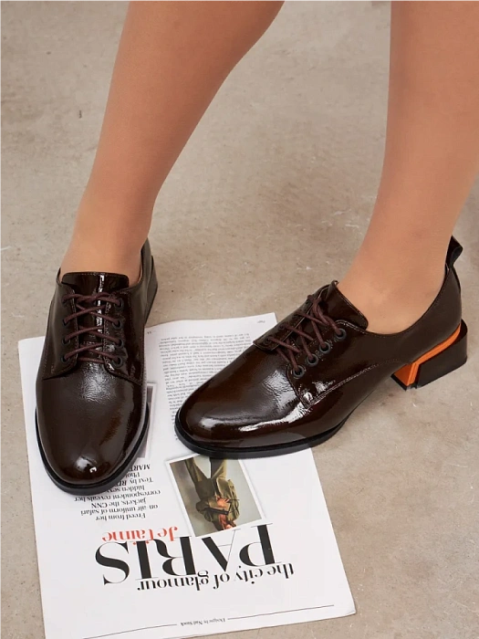 Женские туфли FEDERICA RODARI коричневые, артикул FD4E-1051-301