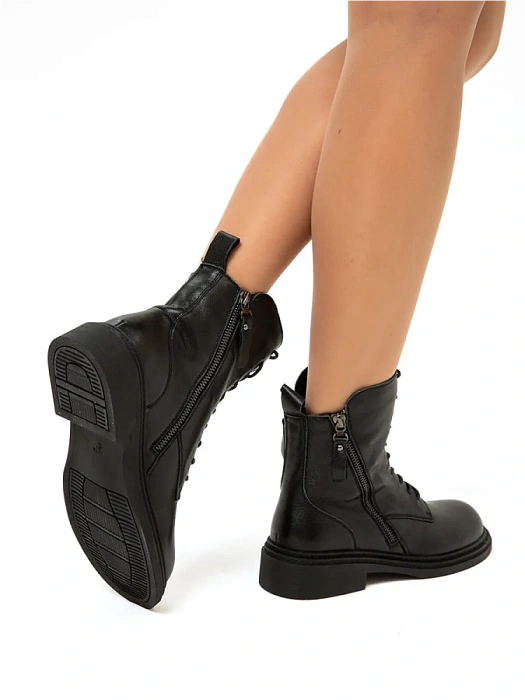 Женские берцы Donna Daniella  черные, артикул DH-W24-WLM3-5051-1