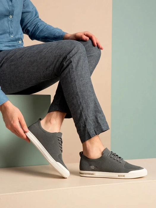 Мужские кеды BRUNO RENZONI  серые, артикул BR13527-MB/10