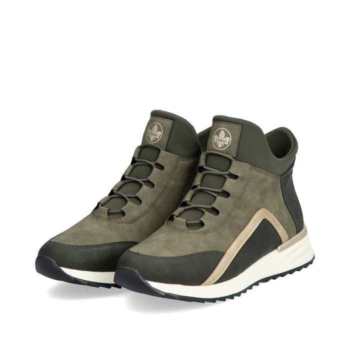 Женские кроссовки RIEKER зеленые, артикул X8083-54