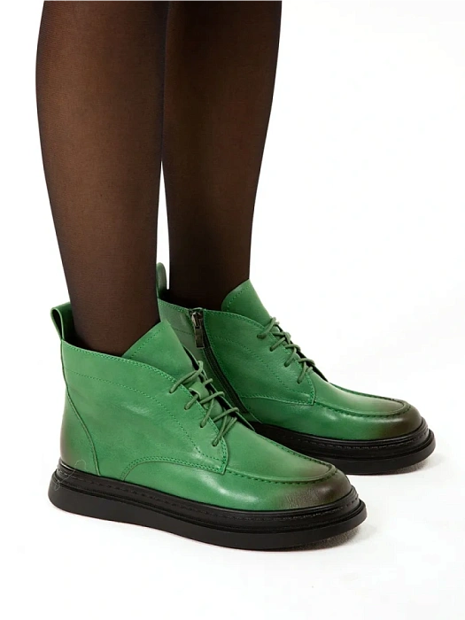 Женские ботинки FEDERICA RODARI зеленые, артикул 7E-4H480-4