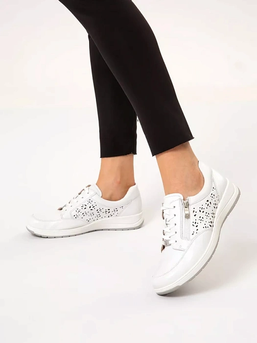 Женские кеды CAPRICE белые, артикул 9-23553-42-102