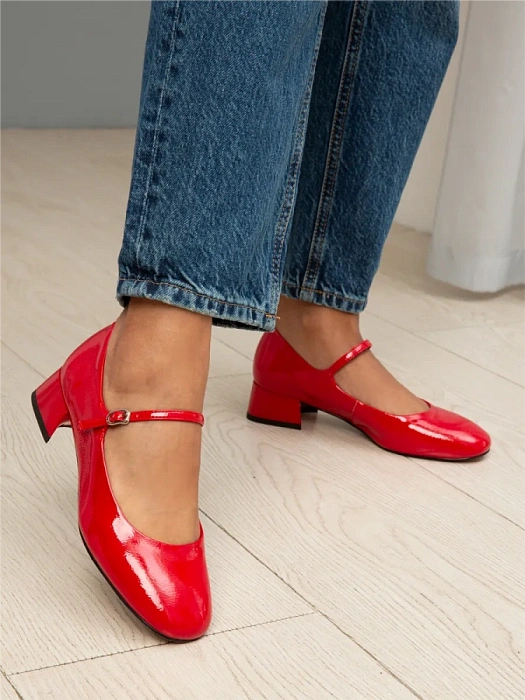 Женские мери джейн FEDERICA RODARI красные, артикул 43E-T1113-L94774-3