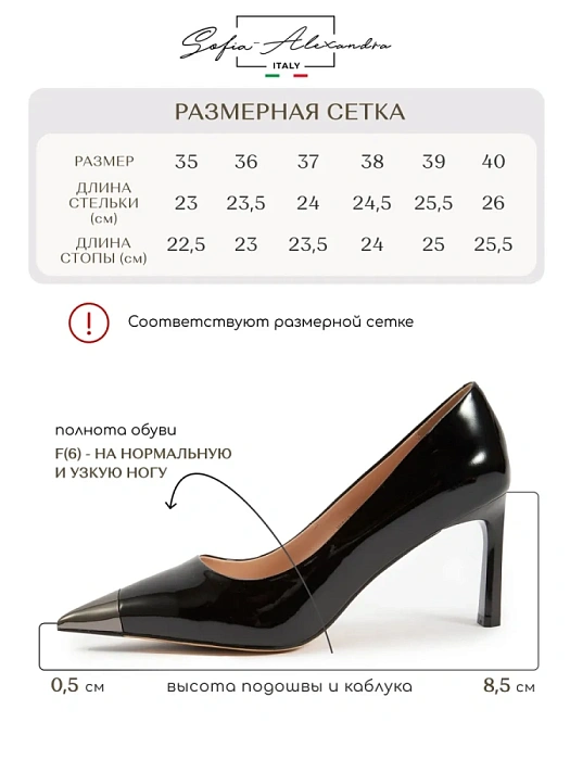 Женские туфли лодочки basic SOFIA-ALEXANDRA черные, артикул W860-R91-N1515