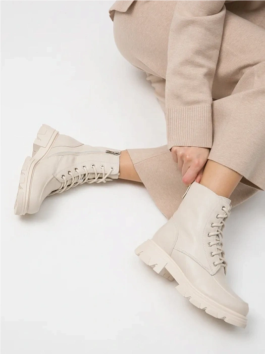 Женские ботинки basic FEDERICA RODARI бежевые, артикул 7E-3H427-932