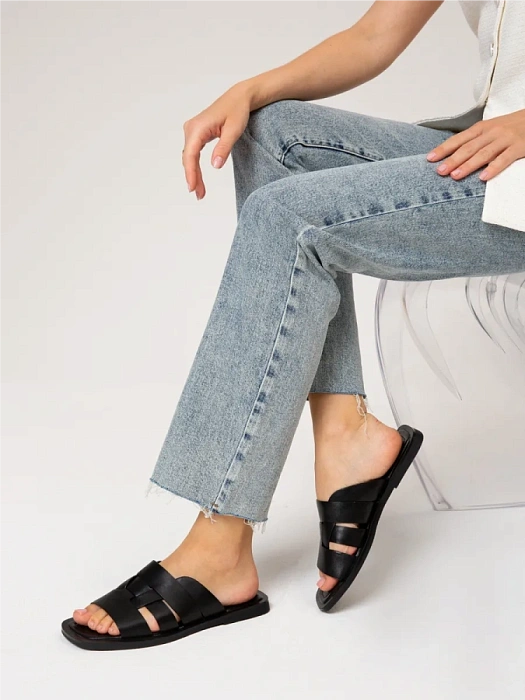 Женские шлепанцы SOFIA-ALEXANDRA черные, артикул SA20567-WL