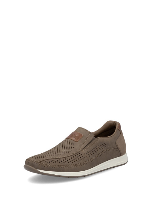 Мужские слипоны RIEKER коричневые, артикул 11950-26