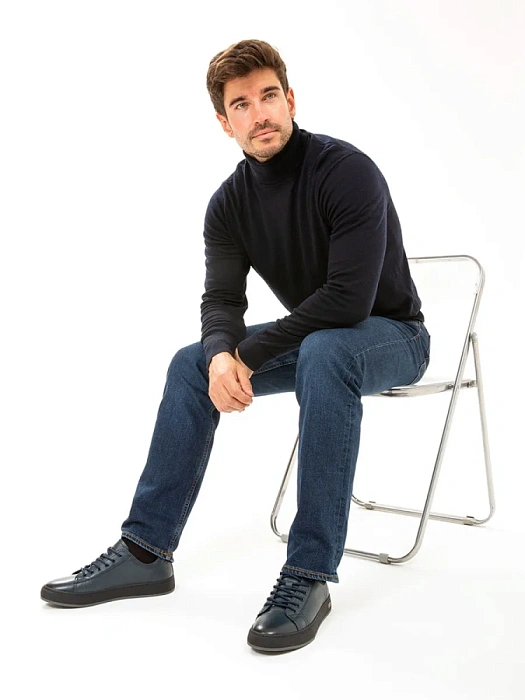 Мужские кеды BRUNO RENZONI  синие, артикул HM8025-3