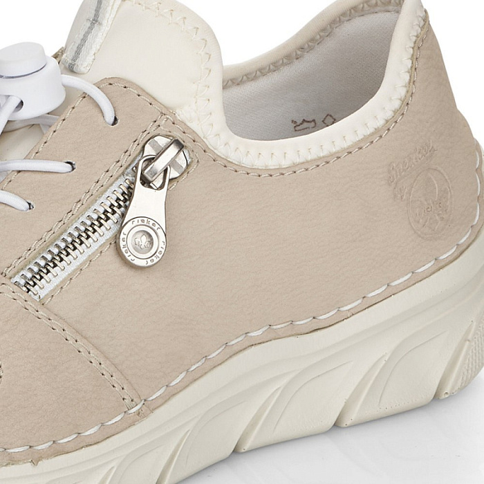 Женские кроссовки RIEKER бежевые, артикул 55065-60