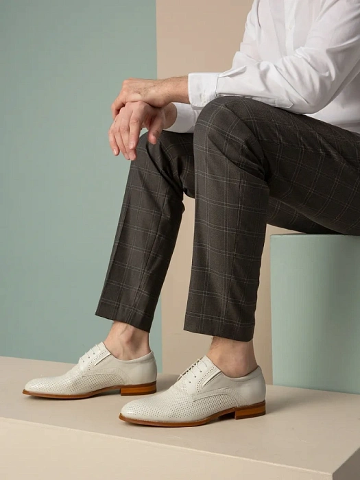 Мужские дерби BRUNO RENZONI  бежевые, артикул 5240B-989B