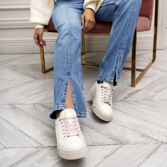 Женские кеды RIEKER белые, артикул W0503-80