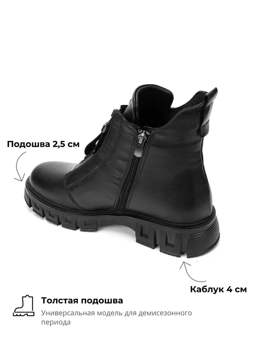 Женские ботинки basic eObuv черные, артикул 800191-PL-01