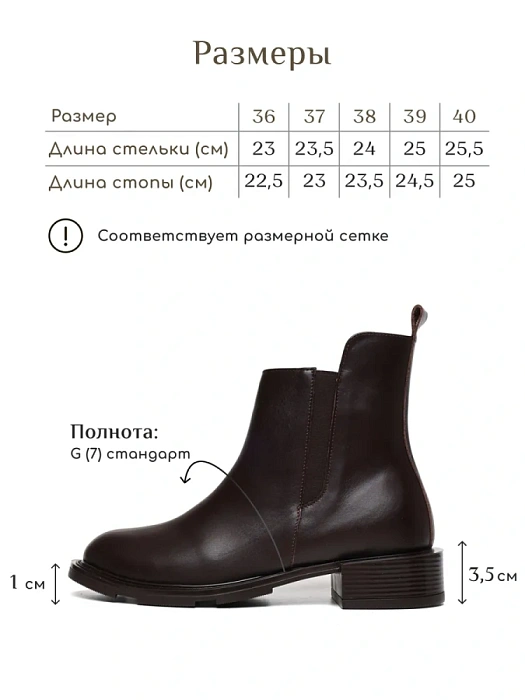Женские ботинки eObuv коричневые, артикул EO-N-6-24-4/brown