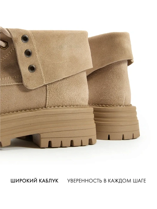 Женские ботинки FEDERICA RODARI бежевые, артикул 43E-PJ336-25W