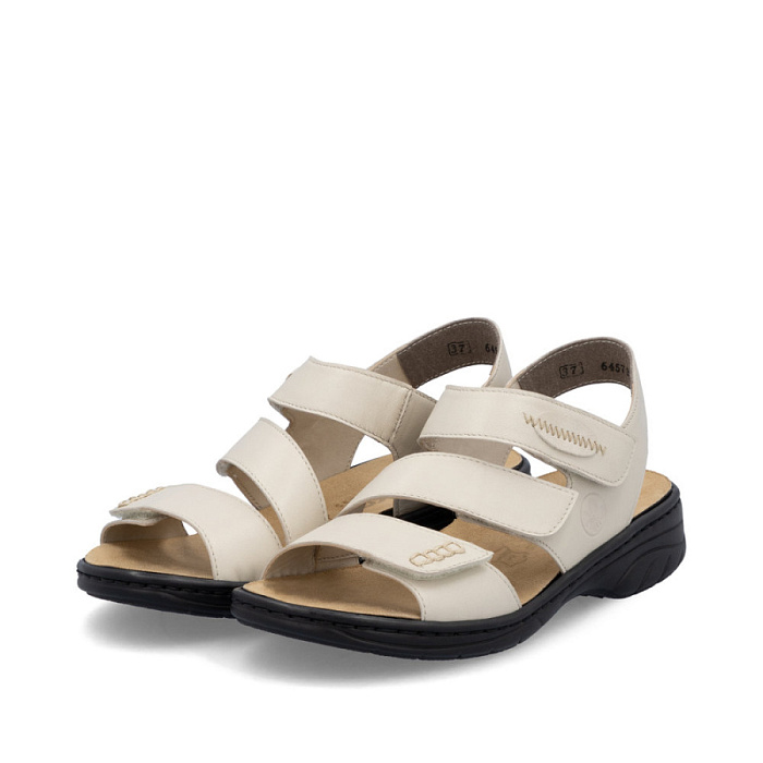 Женские сандалии RIEKER бежевые, артикул 64573-81