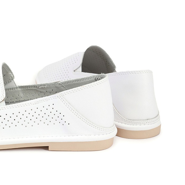 Женские слипоны SOFIA-ALEXANDRA белые, артикул 51-TPO1-18-112