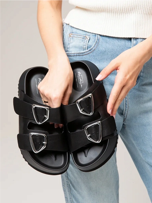 Женские шлепанцы SOFIA-ALEXANDRA черные, артикул SA20549-WK