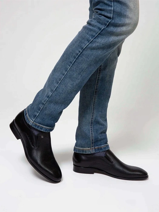 Мужские туфли basic BRUNO RENZONI  черные, артикул 5281B-990A