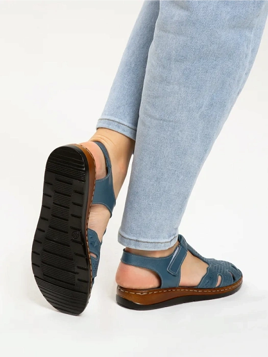 Женские туфли откр. basic eObuv синие, артикул D25YS-2550