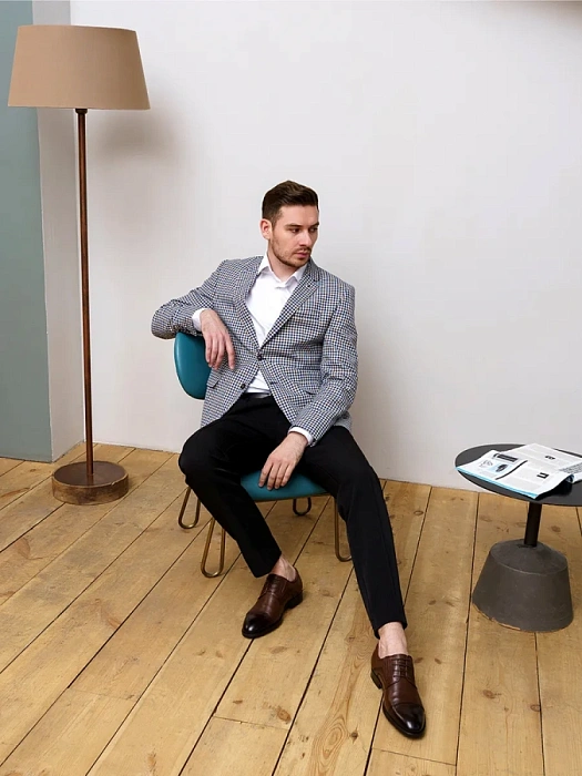 Мужские дерби BRUNO RENZONI  коричневые, артикул 5479A-707C